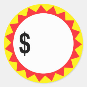 Preencha seus próprios adesivos de desconto de pre