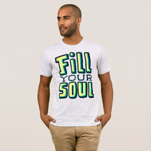 Preencha Sua Alma - Camiseta Tri-Blend com Tipogra