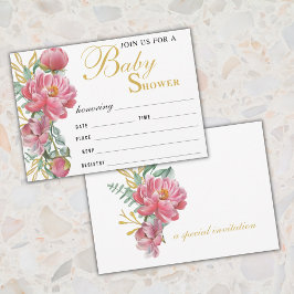 Preencher Chá de fraldas Elegante No Convite