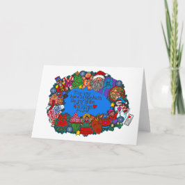 Preenchido com a Alegria do Cartão de Férias