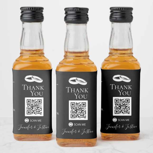 Prefeito Casamento Branco Negro Mini Favoritos de  (Garrafas)