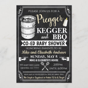 Pregger Kegger e Convite para Chá de fraldas de CH