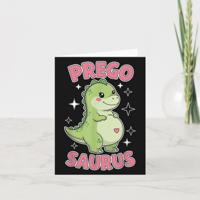 Pregosaurus Fofo Retro Mamãe Dinossauro Anúncio de (Frente)