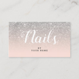 Pregue o cartão de visita de prata cor-de-rosa