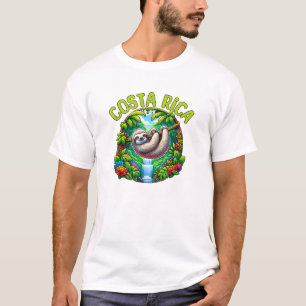 Preguiça da Costa Rica - Camiseta da Cachoeira da