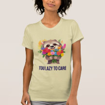 Preguiçoso demais para se importar - Camiseta Míni