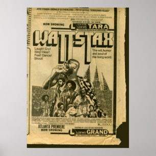 Premier 1973 do filme de Wattstax do poster