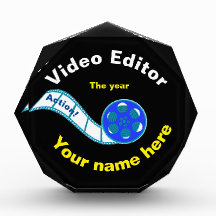 Prêmio acrílico do editor de vídeo