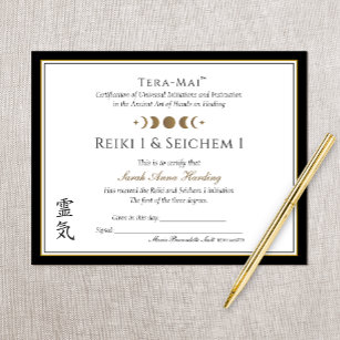Prêmio de Certificado de Conclusão de Yoga Reiki