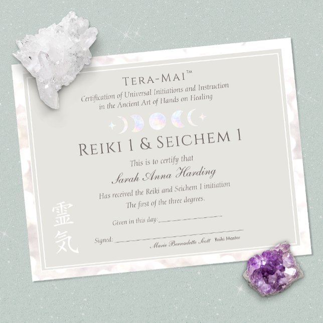 Prêmio de Certificado de Conclusão de Yoga Reiki (Criador carregado)