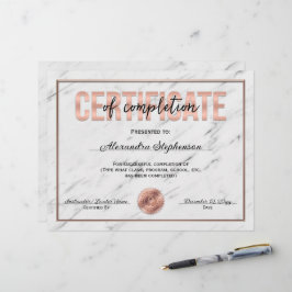 Prêmio de Certificado de Conclusão Dourada do curs