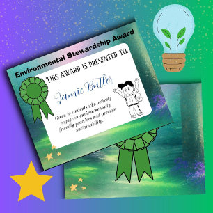 prêmio de certificado de prêmio ambiental