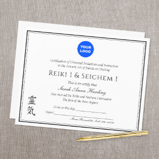 Prêmio de certificado de profissional do reiki
