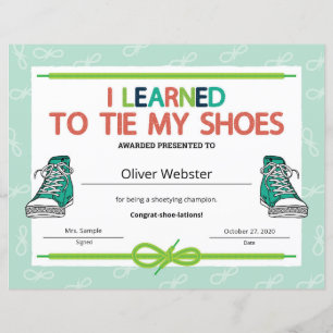 Prêmio de Certificado do Tie Laces