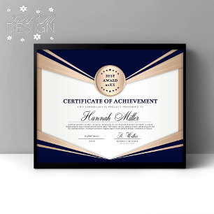 Prêmio de certificado profissional de desempenho