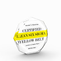 Prêmio de Cinturão Amarelo Seis Sigma Certificado