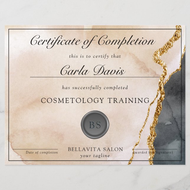 Prêmio de mármore preto Dourado, rosa-d-água, Scri (Frente)