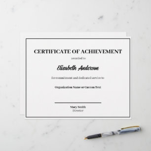 Prêmio de Modelo de Certificado de Conquista