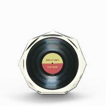 Prêmio de música com efeito de registro de vinilo 