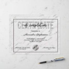Prêmio do curso de conclusão do certificado prata