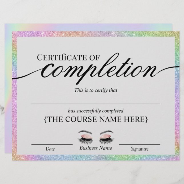 Prêmio Holográfico de Certificado de Salão de Conc (Frente/Verso)