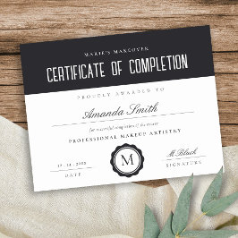 Prêmio Preto de Certificado Moderno de Conclusão