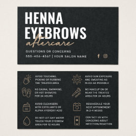 Premium Black Luxury Henna Brows Cartão de Atenção