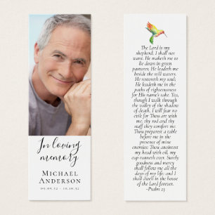 Premium Hummingbird Sympathy Bookmark