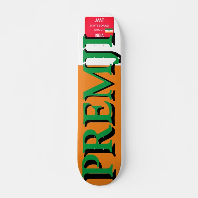 PREMJI JMT INDIA 7, 3/4", skateboard Deck (Frente)