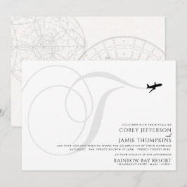 Preparado para Descolagem Convite Inicial de Casam