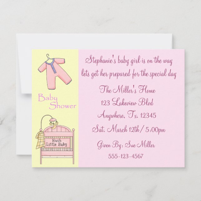 Preparando Para Um Convite Para Bebês (Frente)