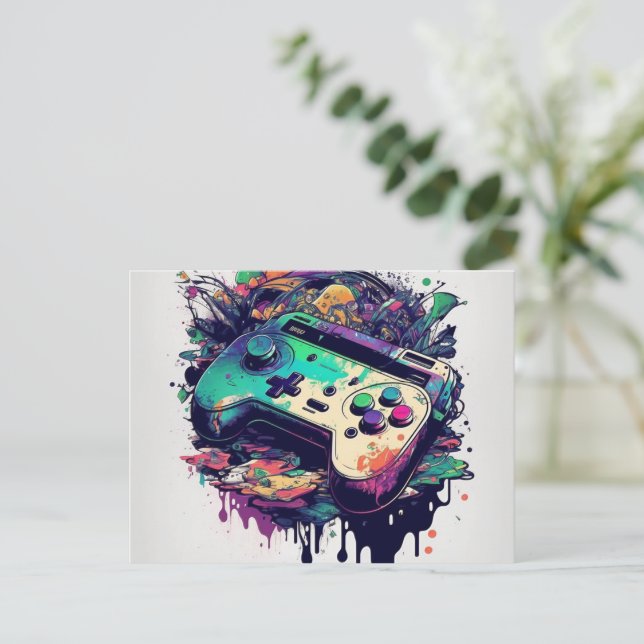 Prepare-se para se divertir com um cartão postal d (Em pé/Frente)