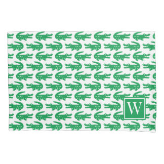 Preppy Alligator - Green Monogram