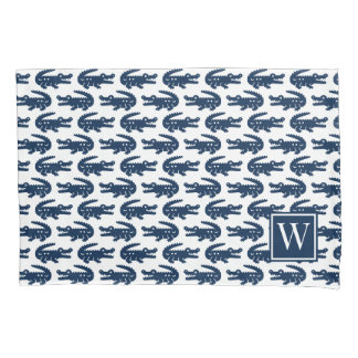 Preppy Alligator - Navy Monogram