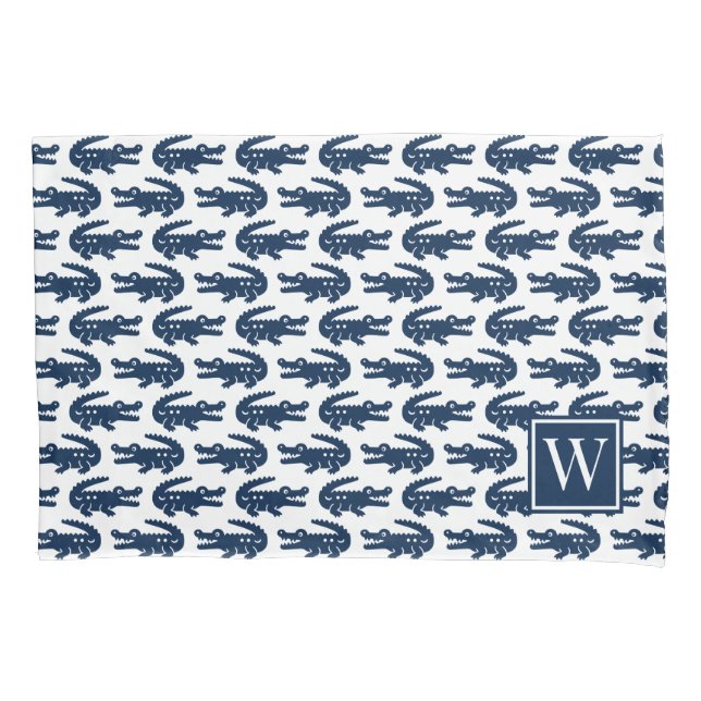Preppy Alligator - Navy Monogram (Frente)