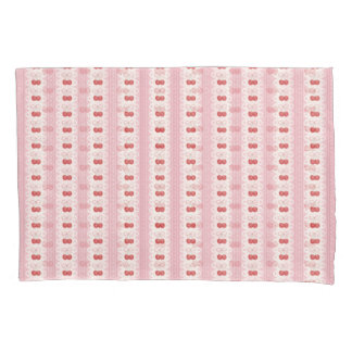 Preppy Cherry Stripes - Pink and Off White