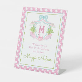 Preppy Palm Beach Monogram Crest