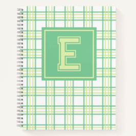 Preppy Plaid Varsity Monogram Green Lime