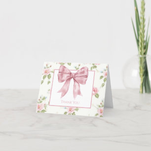 Preppy Southern Pink Girl Floral Cartões de agrade