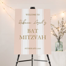 Preppy stripes elegante garota Bat Mitzvah