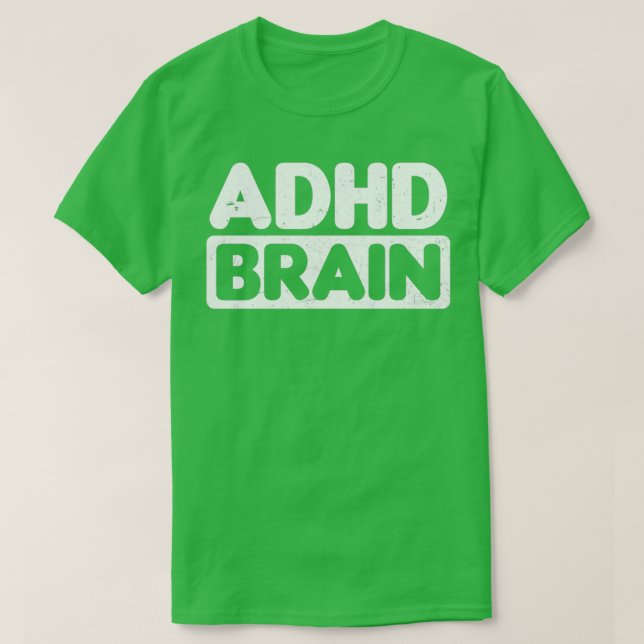 Presente 2 do Cérebro da Camisa ADHD (Frente do Design)