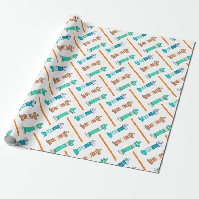 Presente 3 Estudo de cor Dachshund Nº 1 Papel de enrolament (Desenrolado)