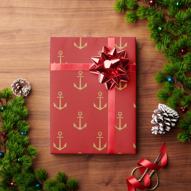 Presente #3: Papel De Embalagem Náutico Em Haven "Grande Ta (Presente de Natal)
