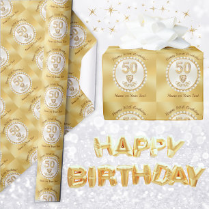 Presente 50.º Aniversário do Papel de Esfregaço, para Ela