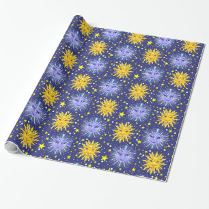 Presente a lua celestial do sol stars o papel de