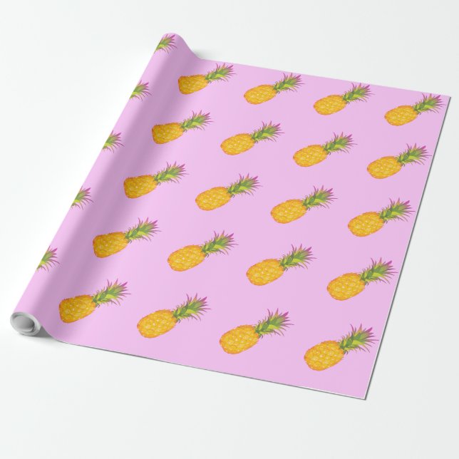 Presente Abacaxis - papel de envolvimento tropical (Desenrolado)