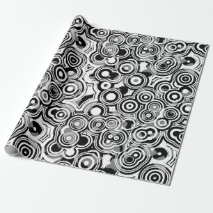 Presente abstrato círculos de embalagem de papel