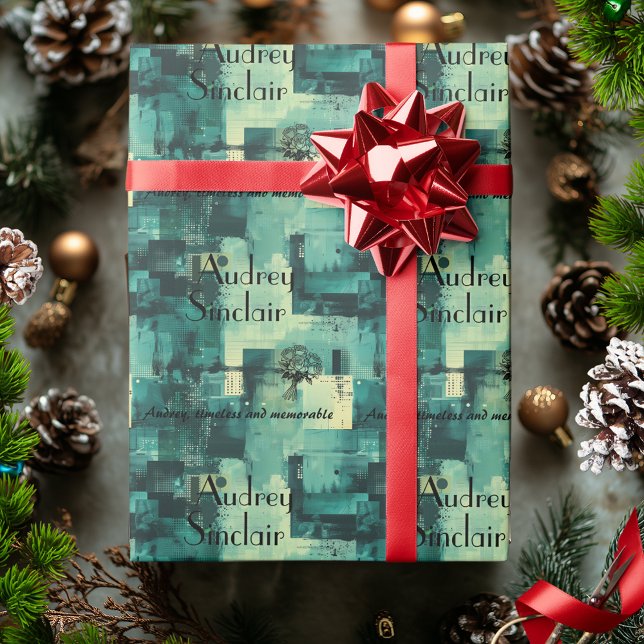 Presente Abstrato Verde de papel personalizado elegante (Criador carregado)