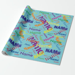 Presente Adicionar Nome Papel de Moldagem Personalizado