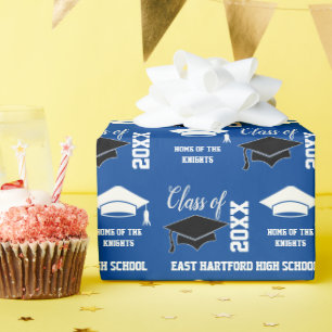 Presente Adicionar Papel de Formatação Azul de Graduaçã